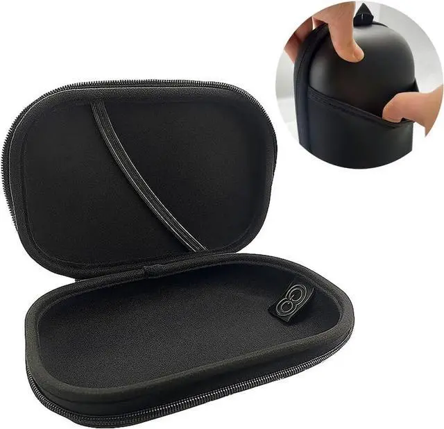 Alt view image 3 of 6 - BONAEVER Headphones Case Compatible with Bose QC45/QC35/QC25/QC15/Ultra Gaming Headset, PU Hard Shell Travel Case with Cable Storage, Black