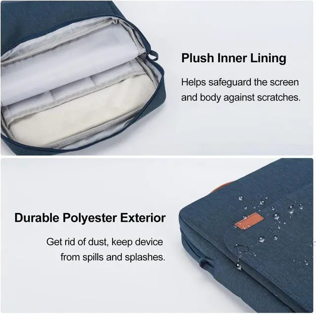 Alt view image 3 of 6 - BONAEVER 12.9 Inch Tablet Laptop Sleeve for Macbook Pro 14.2 Inch/Air 13.6", Samsung Galaxy Tab S11 S10 S9 S8 Ultra 14.6", iPad Pro 13 M5 M4/Air 13 M3 M2/Pro 12.9 Carrying Case, Surface Laptop 2024 13