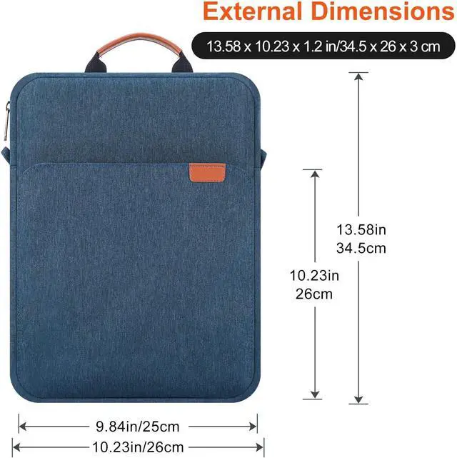 Alt view image 2 of 6 - BONAEVER 12.9 Inch Tablet Laptop Sleeve for Macbook Pro 14.2 Inch/Air 13.6", Samsung Galaxy Tab S11 S10 S9 S8 Ultra 14.6", iPad Pro 13 M5 M4/Air 13 M3 M2/Pro 12.9 Carrying Case, Surface Laptop 2024 13