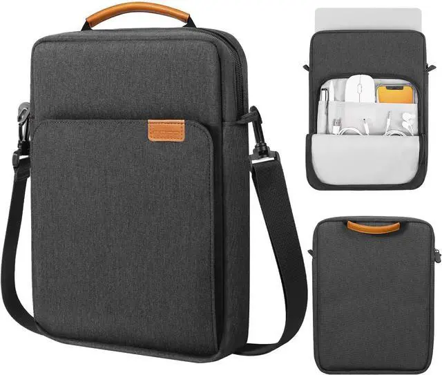 Main image of BONAEVER 13.3-14 Inch Laptop Sleeve Bag Fits MacBook Pro 13" M2 2022/Pro M1 Pro/M1 Max 14.2 2021, MacBook Air 13.6" M2 2022, Tab S8 Ultra 14.6", Handle Carrying Case with Shoulder Strap, Indigo Black