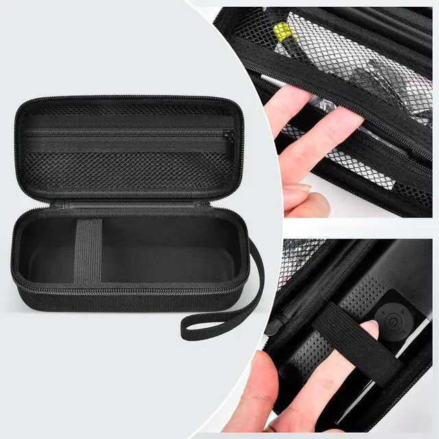 Alt view image 4 of 7 - BONAEVER Case Compatible with Portable Air Pump, 120 PSI Air Compressor, Car Tire Inflator Storage Bag for USB Cable, Air House, Connector and Accessories (Box Only)-Black+Black Zipper