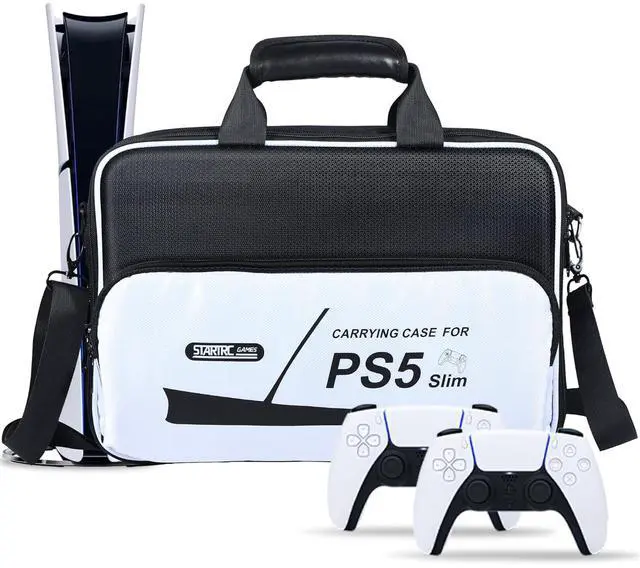 Main image of BONAEVER Carrying Case for PS5 Slim, Travel Case for PlayStation 5 Slim Protective, Large Capacity Storage Bag Compatible with PS5 Slim