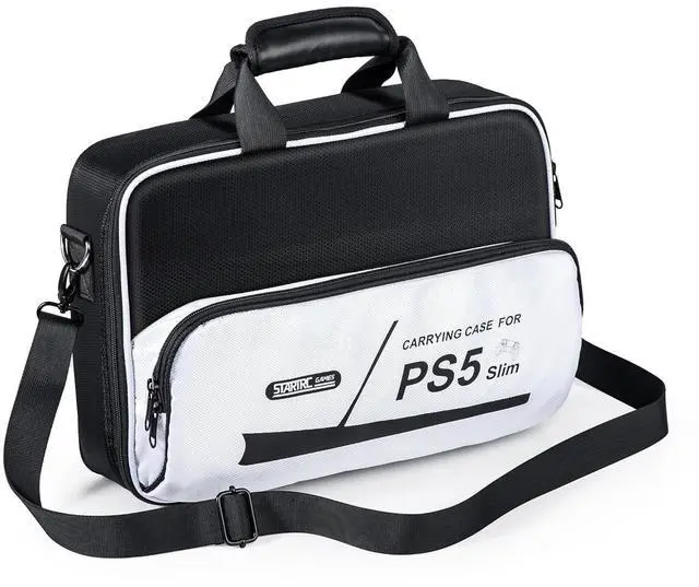 Alt view image 7 of 7 - BONAEVER Carrying Case for PS5 Slim, Travel Case for PlayStation 5 Slim Protective, Large Capacity Storage Bag Compatible with PS5 Slim