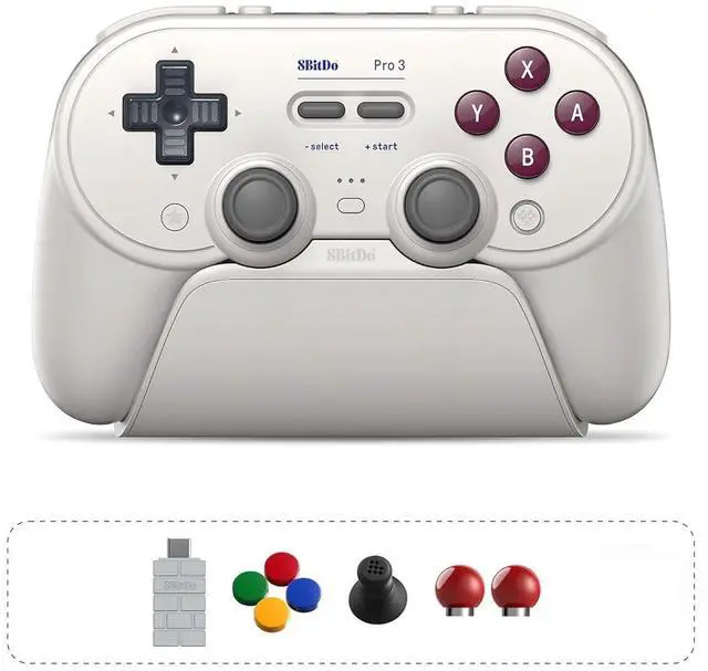 Main image of 8Bitdo Pro 3 Bluetooth Controller for Switch/Switch 2 - TMR Joysticks, Swappable ABXY Buttons, Pro Back Buttons, Charging Dock, Hall Effect Triggers, Windows/Apple/Android Classic