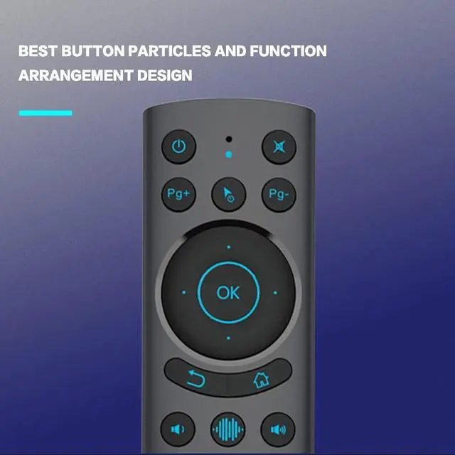 Alt view image 6 of 7 - Bluetooth Voice Remote Control,USB Wireless Voice Control Sensing Backlit Air Remote Mouse with IR Learning for PC,Projector,Smart TV,Android TV Box