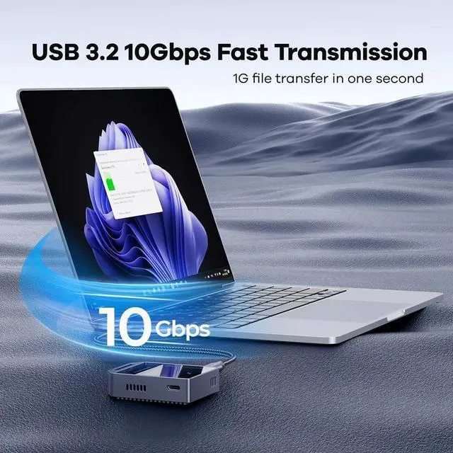 Alt view image 4 of 7 - M.2 NVMe 2230 SSD Enclosure for 10Gbps Small External Drive Case with HDMI(4K60Hz) & PD100W Function Supports ProRes Recording Built-in Cooling Fan