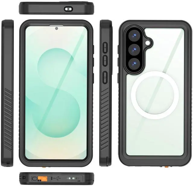 Alt view image 6 of 7 - Waterproof Case for Samsung Galaxy S26 Plus Compatible with MagSafe, Snowproof,Dustproof and Shockproof,IP68 Certified Real 360 Full Body Protection Fully Sealed Underwater Cover