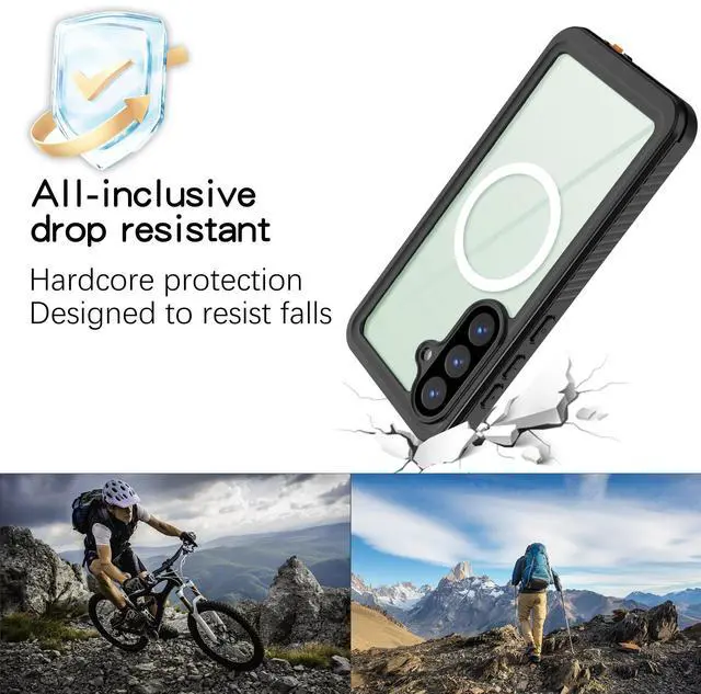 Alt view image 2 of 7 - Waterproof Case for Samsung Galaxy S26 Plus Compatible with MagSafe, Snowproof,Dustproof and Shockproof,IP68 Certified Real 360 Full Body Protection Fully Sealed Underwater Cover