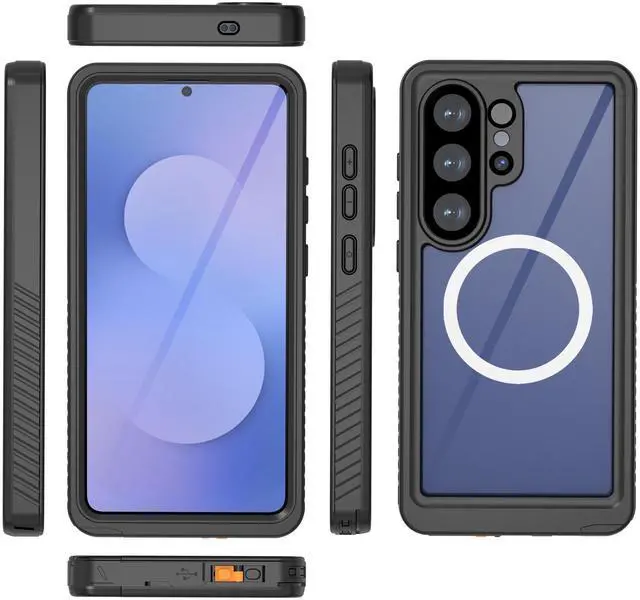 Alt view image 7 of 7 - Waterproof Case for Samsung Galaxy S26 Ultra Compatible with MagSafe, Snowproof,Dustproof and Shockproof,IP68 Certified Real 360 Full Body Protection Fully Sealed Underwater Cover