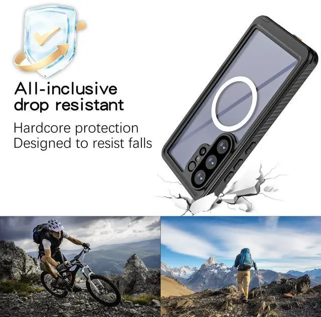 Alt view image 2 of 7 - Waterproof Case for Samsung Galaxy S26 Ultra Compatible with MagSafe, Snowproof,Dustproof and Shockproof,IP68 Certified Real 360 Full Body Protection Fully Sealed Underwater Cover