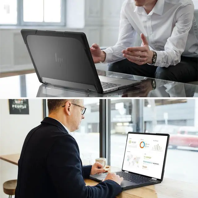 Alt view image 7 of 7 - BONAEVER Protective Case for 14" HP Envy X360 2-in-1 2K Touch-Screen Laptop 2024 Release- Shockproof Design Matte Finish Durable Cover with TPU Edges Scratch-Resistant Stylish