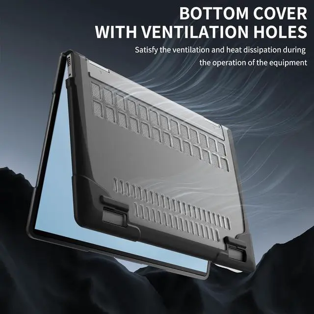 Alt view image 3 of 7 - BONAEVER Protective Case for 14" HP Envy X360 2-in-1 2K Touch-Screen Laptop 2024 Release- Shockproof Design Matte Finish Durable Cover with TPU Edges Scratch-Resistant Stylish