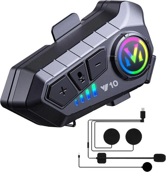 Main image of Motorcycle Bluetooth Headset Speaker Skiing Earphone Waterproof Bluetooth Helmet Headset with Noise Cancellation Ultra-Thin Wireless Bluetooth Headphones for All Helmets