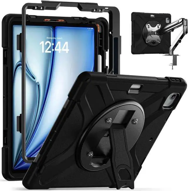 Main image of BONAEVER Case for iPad Air 13 inch M4 2026 M3 2025 M2 2024, iPad Pro 12.9 inch 6th 5th 4th 3rd Gen Shockproof Cover with Stand & Pencil Holder & VESA Mounting Holes 75mm * 75mm