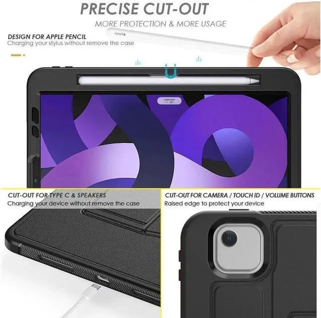 Alt view image 6 of 7 - BONAEVER Case For iPad Air 13 inch M4 2026 M3 2025 M2 2024 A3268 A3269 A3271 A2898 A2899 A2900, Smart Magnetic Auto Sleep Shockproof Cover with Multi-Angles Stand, Pen Holder, Card Slot