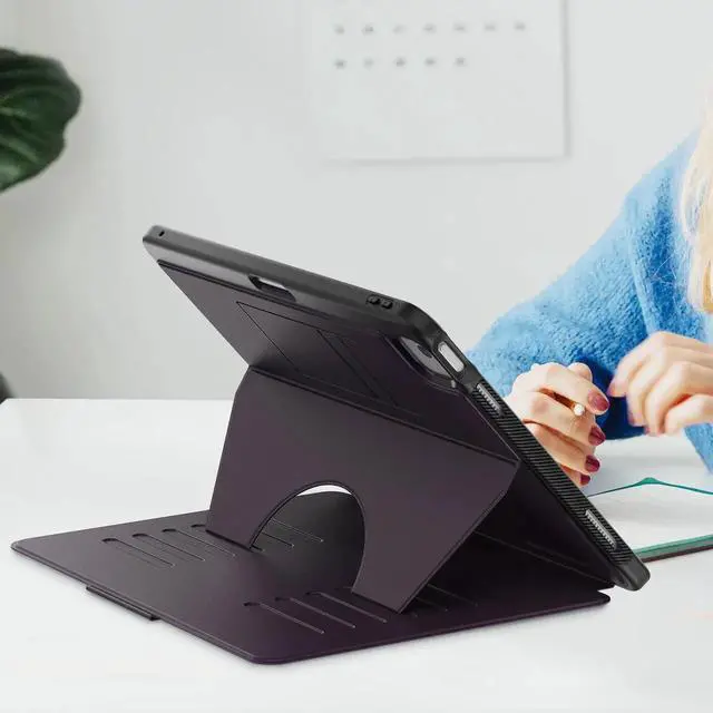 Alt view image 4 of 7 - BONAEVER Case For iPad Air 13 inch M4 2026 M3 2025 M2 2024 A3268 A3269 A3271 A2898 A2899 A2900, Smart Magnetic Auto Sleep Shockproof Cover with Multi-Angles Stand, Pen Holder, Card Slot Purple