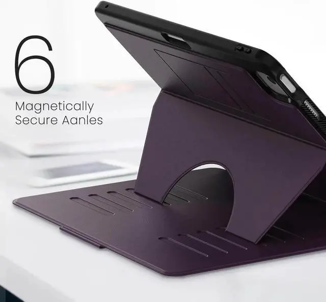 Alt view image 2 of 7 - BONAEVER Case For iPad Air 13 inch M4 2026 M3 2025 M2 2024 A3268 A3269 A3271 A2898 A2899 A2900, Smart Magnetic Auto Sleep Shockproof Cover with Multi-Angles Stand, Pen Holder, Card Slot Purple