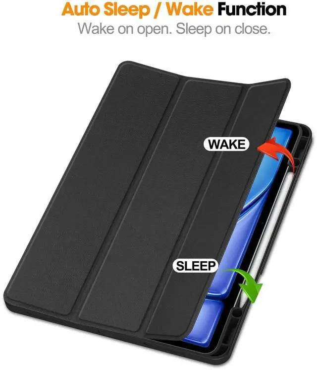Alt view image 3 of 7 - Case for iPad Air 13 Inch M4 2026 / M3 2025 / M2 2024, Slim Smart Stand Cover Protective Cover with Pencil Holder, Stand, Universal Stylus Pen,Support Pencil Charging + Auto Wake/Sleep