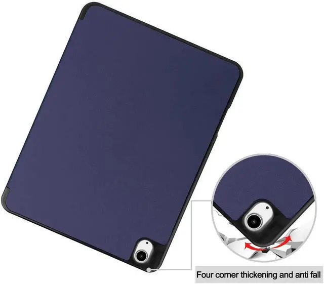 Alt view image 3 of 7 - Case for iPad Air 13 Inch M4 2026 / M3 2025 / M2 2024, Slim Smart Stand Cover Protective Cover with Pencil Holder, Stand, Universal Stylus Pen,Support Pencil Charging + Auto Wake/Sleep Blue