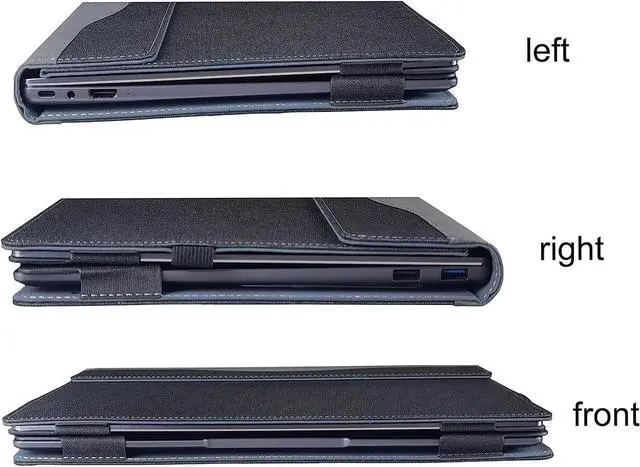 Alt view image 4 of 7 - Laptop Case for Lenovo Yoga 7a 2-in-1 (14", Gen 11) 14AGP11|14ILL10/14AKP10 Laptop,Yoga 7/7i 2-in-1 14IML9 PU Leather Protective Shell Detachable Notebook PC Bag