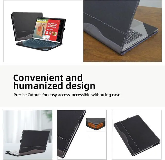 Alt view image 4 of 7 - Laptop Case for Lenovo Yoga 7 2-in-1 14ILL10 |14AKP10 |Yoga 7 2-in-1 14IPH11|Yoga 7i 2-in-1 Aura Edition 14 2025-2026 PU Leather Protective Bag Detachable Shell