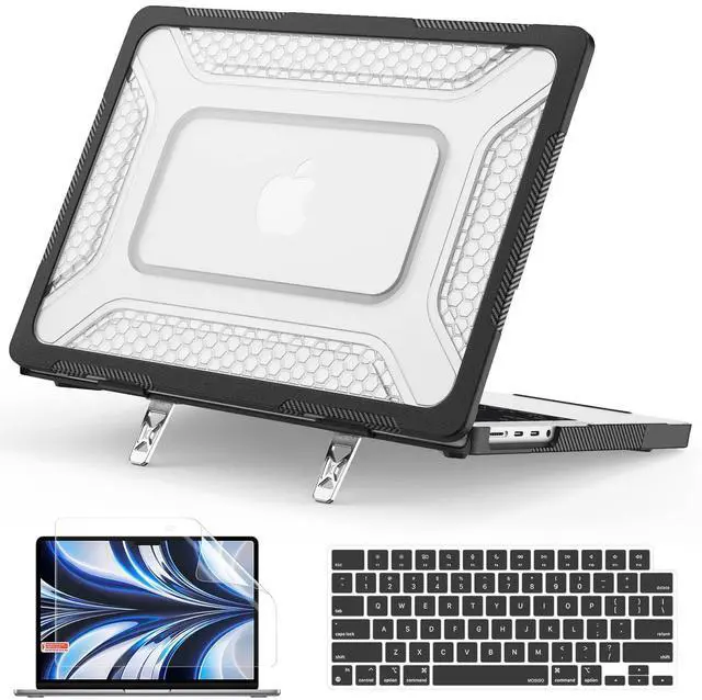 Main image of Case for MacBook Pro 14 inch Case M5 M4 M3 M2 M1 2026-2021 A3427 A3426 A3434 A3112 A3185 A3401 A2918 A2992 A2779 A2442, Shockproof Cover with Foldable Metal Kickstand, Keyboard Skin & Screen Protector