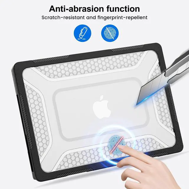 Alt view image 6 of 7 - Case for MacBook Pro 14 inch Case M5 M4 M3 M2 M1 2026-2021 A3427 A3426 A3434 A3112 A3185 A3401 A2918 A2992 A2779 A2442, Shockproof Cover with Foldable Metal Kickstand, Keyboard Skin & Screen Protector