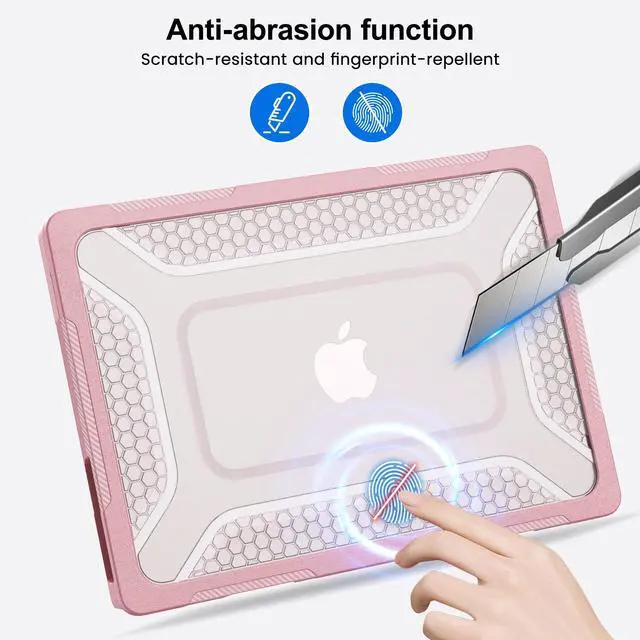 Alt view image 6 of 7 - Case for MacBook Pro 14 inch Case M5 M4 M3 M2 M1 2026-2021 A3427 A3426 A3434 A3112 A3185 A3401 A2918 A2992 A2779 A2442, Shockproof Cover with Foldable Metal Kickstand, Keyboard Skin & Screen Protector