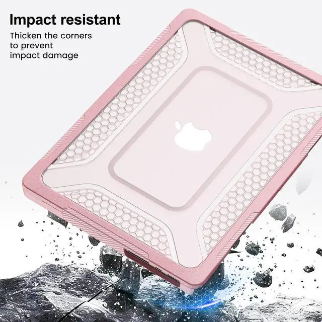 Alt view image 3 of 7 - Case for MacBook Pro 14 inch Case M5 M4 M3 M2 M1 2026-2021 A3427 A3426 A3434 A3112 A3185 A3401 A2918 A2992 A2779 A2442, Shockproof Cover with Foldable Metal Kickstand, Keyboard Skin & Screen Protector