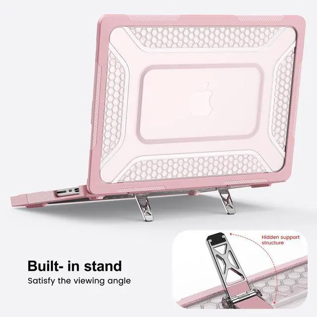 Alt view image 4 of 7 - Case for MacBook Pro 14 inch Case M5 M4 M3 M2 M1 2026-2021 A3427 A3426 A3434 A3112 A3185 A3401 A2918 A2992 A2779 A2442, Shockproof Cover with Foldable Metal Kickstand, Keyboard Skin & Screen Protector