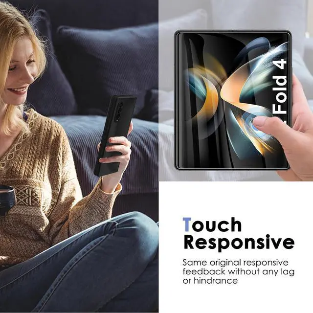 Alt view image 6 of 7 - [3+3+3 Pack Screen Protector Set for Samsung Galaxy Z Fold 4 - Including Inner Screen Flexible Film, Back Screen Tempered Glass Protector and 1 Set of Camera Lens Protector