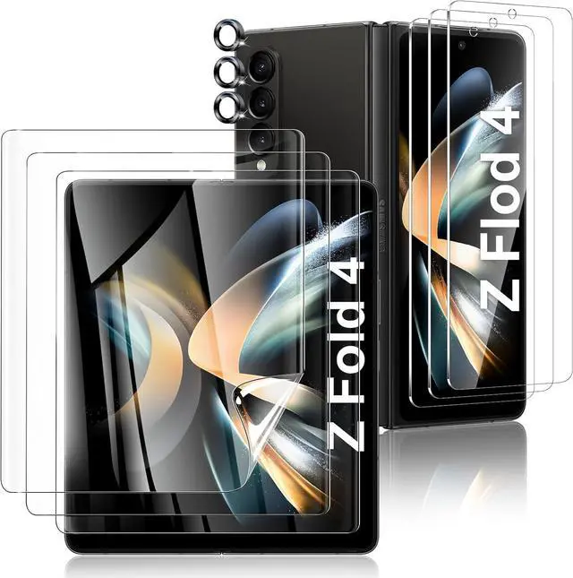 Main image of [3+3+3 Pack Screen Protector Set for Samsung Galaxy Z Fold 4 - Including Inner Screen Flexible Film, Back Screen Tempered Glass Protector and 1 Set of Camera Lens Protector