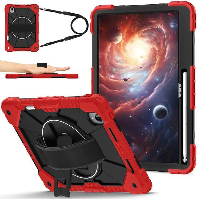 Main image of Protective Case for Lenovo Tab idea Pro Gen 2 13 inch with Pencil Holder Rotatable Stand Shoulder Strap, Shockproof Cover for Lenovo Tab idea Pro Gen 2 13" 2026 Red