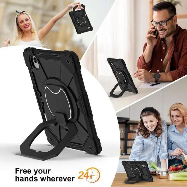 Alt view image 5 of 7 - Case for Lenovo Tab idea Pro Gen 2 13 inch 2026, Heavy Duty Shockproof Cover with 360 Rotating Stand & Hand Strap Shoulder Strap