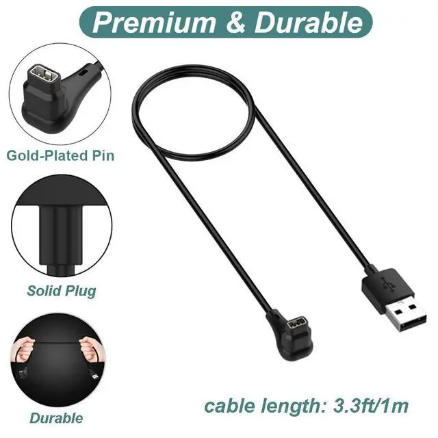 Alt view image 6 of 7 - Charger for Coros Pace 4, Apex 4, Pace Pro, Nomad, Replacement USB Charging Cable Cord for Coros Smart Watch (USB Type A)