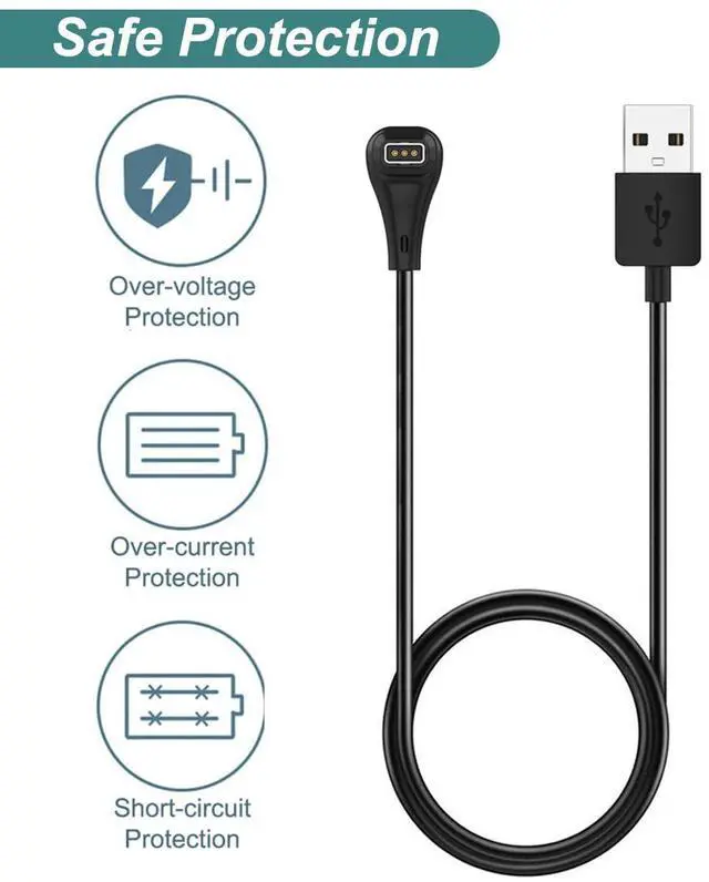 Alt view image 4 of 7 - Charger for Coros Pace 4, Apex 4, Pace Pro, Nomad, Replacement USB Charging Cable Cord for Coros Smart Watch (USB Type A)