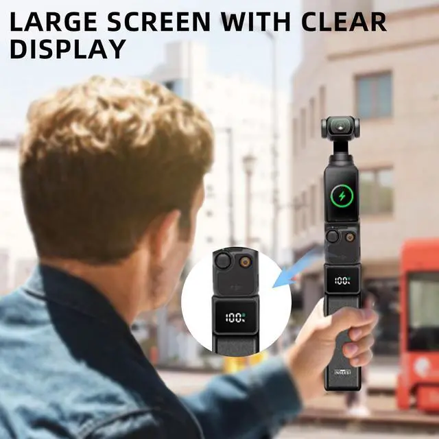 Alt view image 6 of 7 - Battery Handle For DJI osmo Pocket 3 / Pocket 4 Extended Accessories 5000mAh provides 180 Minutes Mobile Power With MINI Tripod Battery Handle(USB-C Does not support all output)