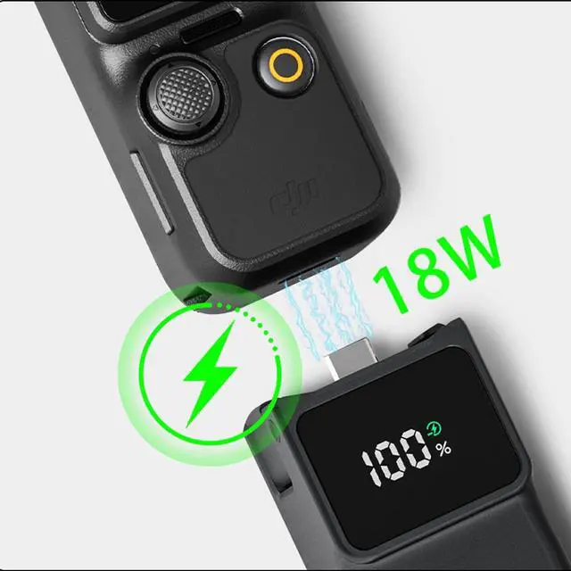 Alt view image 3 of 7 - Battery Handle For DJI osmo Pocket 3 / Pocket 4 Extended Accessories 5000mAh provides 180 Minutes Mobile Power With MINI Tripod Battery Handle(USB-C Does not support all output)