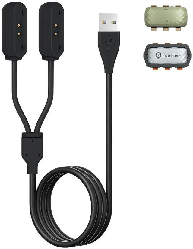 Main image of 2-in-1 Portable Magnetic Quick Charge Cable | Anti-Lost Heavy-Duty | Replacement for Tractive Dog GPS Tracker | Travel-Friendly Compact USB Cord for Home & Outdoor