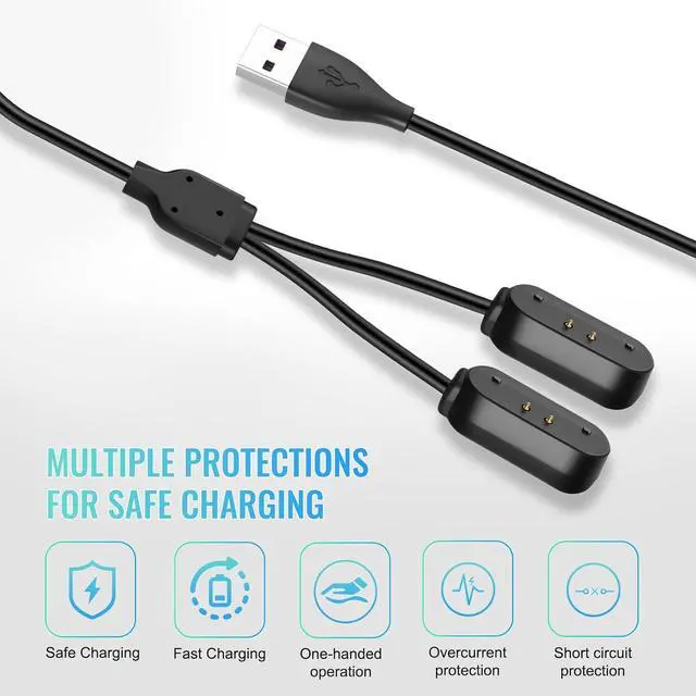 Alt view image 7 of 7 - 2-in-1 Portable Magnetic Quick Charge Cable | Anti-Lost Heavy-Duty | Replacement for Tractive Dog GPS Tracker | Travel-Friendly Compact USB Cord for Home & Outdoor