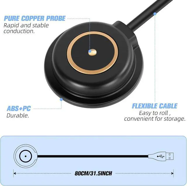 Alt view image 2 of 7 - MCC 3 Magnetic Charging Cable 2 Pack, 3.3FT Fast Charging Cable with Magnetic Tip for Olight Baton 3/3 Pro/Baton 4 / Odin/Seeker 4 Flashlights