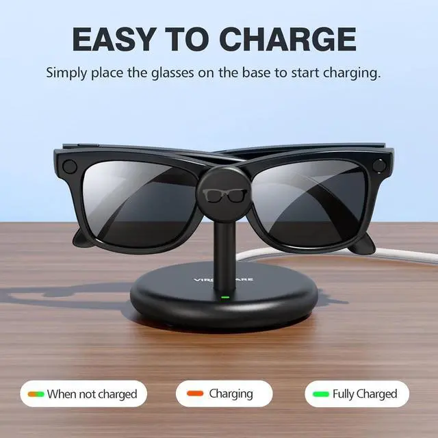 Alt view image 5 of 7 - Meta Ray-Ban Smart Glasses Charger Stand, Charging Dock for Ray-Ban Meta Wayfarer, Headliner, Skyler Gen 1/2 & Oakley Meta HSTN, USB-C Safe Charging Base with Multi-Protection