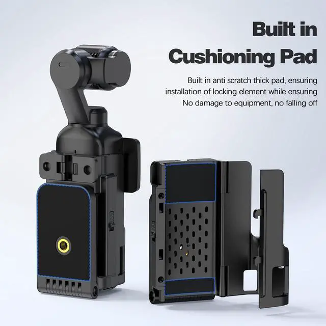 Alt view image 3 of 7 - Magnetic Mount Bracket for D-JI Pocket 4, 180°Rotatable Camera Holder with 1/4" Screw & GoPro Interface, Anti-Slip & Anti-Drop Adapter for Vlog, Travel, Outdoor (Black)