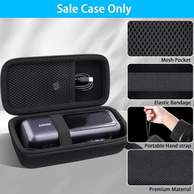 Alt view image 5 of 7 - Hard Travel Case for Anker 25,000mAh Laptop Power Bank, Compatible with Anker Zolo A1695 Power Bank 25K 165W, Case Only (Black Case)