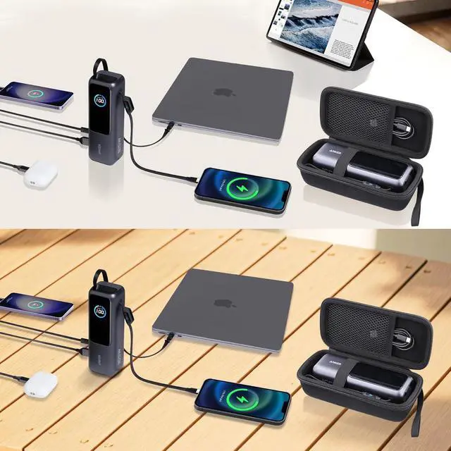 Alt view image 7 of 7 - Hard Travel Case for Anker 25,000mAh Laptop Power Bank, Compatible with Anker Zolo A1695 Power Bank 25K 165W, Case Only (Black Case)