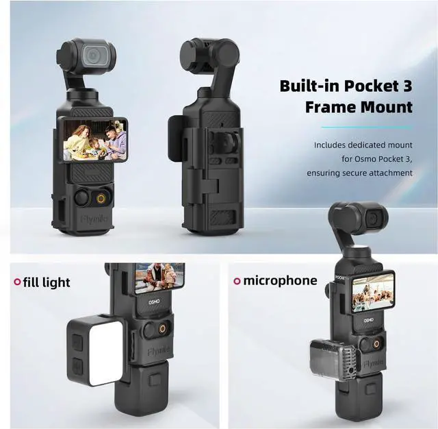 Alt view image 3 of 7 - 80" Selfie Stick Tripod for Pocket 3 4 GoPro Action Camera, Extendable Stand Vlog Mount for DJI Osmo Pocket 3 4 Action 6 5 Pro 4 3 for Xtra Muse for Insta360 X5 X4 X3 for AKASO DSLR Accessories