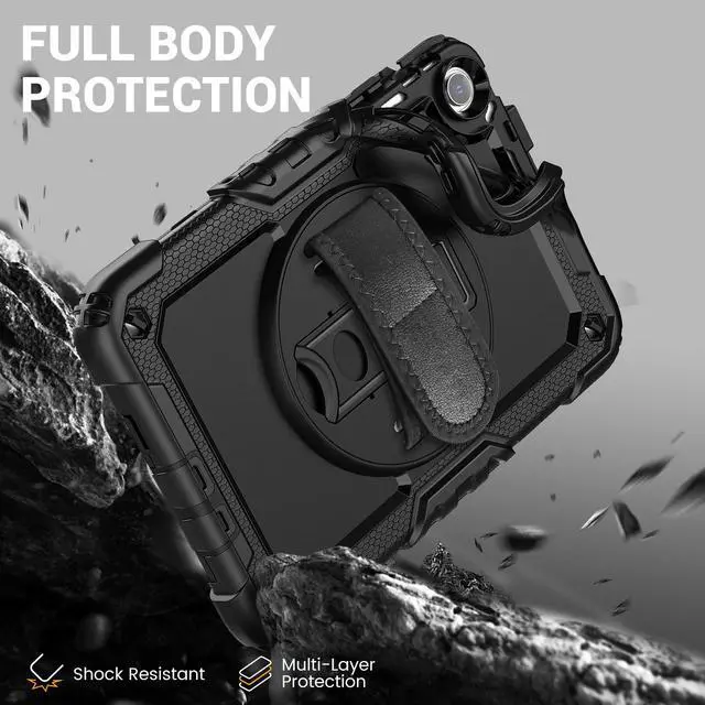 Alt view image 3 of 7 - BONAEVER Case for Xiaomi Redmi Pad 2 SE 9.7 inch 2026, Protective Cover with Screen Protector Pen Holder Hand/Shoulder Strap/Universal Stylus Pen