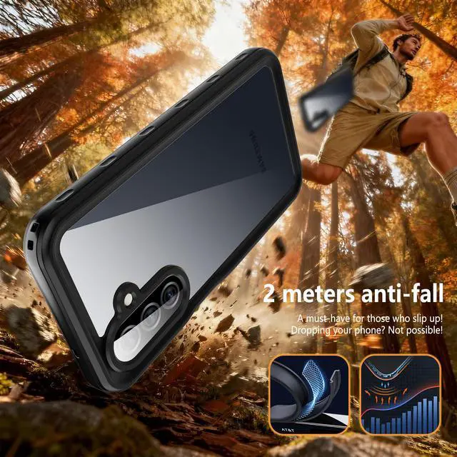 Alt view image 2 of 7 - Waterproof Case for Samsung Galaxy A27 5G Phone Case, IP68 Underwater, 360 Full Body Heavy Duty Protection, Built-in Lens & Screen Protector, Military Shockproof Dropproof Dustproof Cover