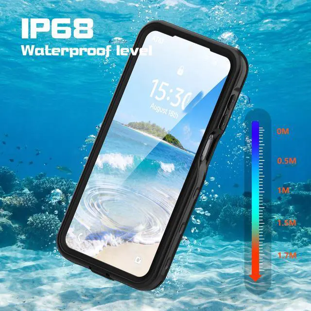 Alt view image 3 of 7 - Waterproof Case for Samsung Galaxy A27 5G Phone Case, IP68 Underwater, 360 Full Body Heavy Duty Protection, Built-in Lens & Screen Protector, Military Shockproof Dropproof Dustproof Cover