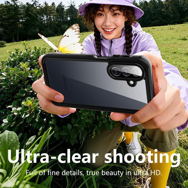 Alt view image 7 of 7 - Waterproof Case for Samsung Galaxy A27 5G Phone Case, IP68 Underwater, 360 Full Body Heavy Duty Protection, Built-in Lens & Screen Protector, Military Shockproof Dropproof Dustproof Cover